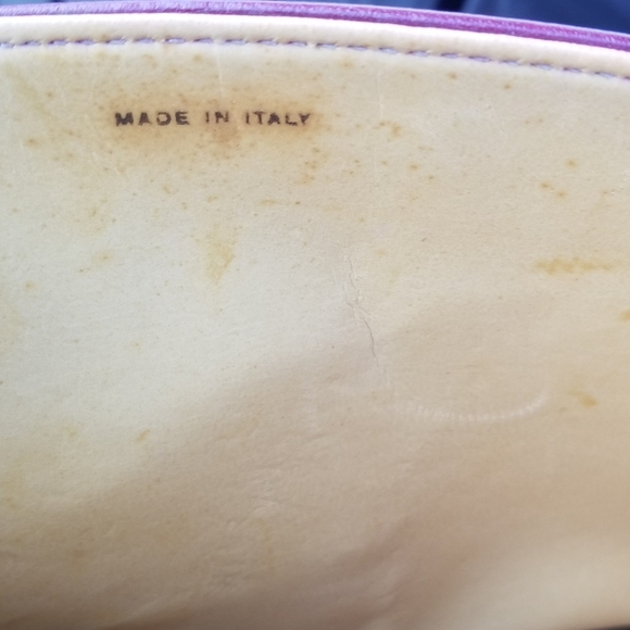 CELINE Vintage Rare Horse Carriage Burgundy Red Leather Top handle Classic Purse - Picture 16 of 16